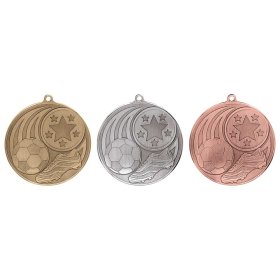 Iconic Football Medal 55mm - Gold, Silver & Bronze