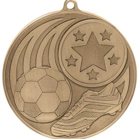 Iconic Football Medal 55mm - Gold, Silver & Bronze