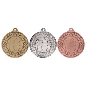 Aviator Football Medal 50mm - Gold, Silver & Bronze