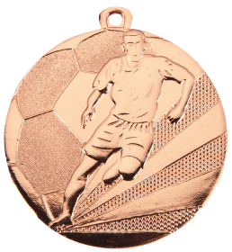 Economy Iron Football Medal 50mm - Gold, Silver & Bronze