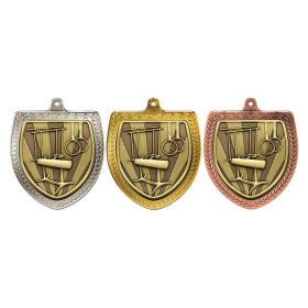 Cobra Gymnastics Shield Medal 75mm - Gold, Silver & Bronze