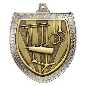 Cobra Gymnastics Shield Medal 75mm - Gold, Silver & Bronze