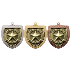 Cobra Well Done Shield Medal 75mm - Gold, Silver & Bronze