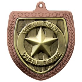 Cobra Well Done Shield Medal 75mm - Gold, Silver & Bronze