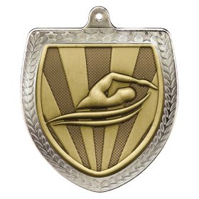 Cobra Swimming Shield Medal 75mm - Gold, Silver & Bronze