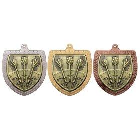 Cobra Darts Shield Medal 75mm - Gold, Silver & Bronze