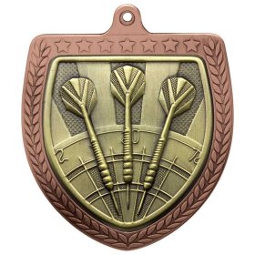 Cobra Darts Shield Medal 75mm - Gold, Silver & Bronze