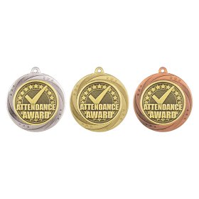 Superstar Attendance Medal 60mm - Gold, Silver & Bronze