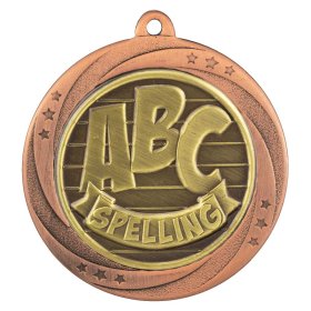 Superstar Spelling Medal 60mm - Gold, Silver & Bronze