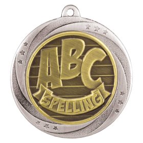 Superstar Spelling Medal 60mm - Gold, Silver & Bronze