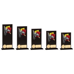 Hero Referee Glass Award Jet Black - 5 Sizes