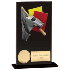 Hero Referee Glass Award Jet Black - 5 Sizes