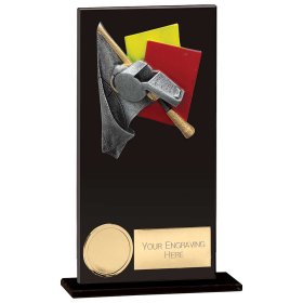 Hero Referee Glass Award Jet Black - 5 Sizes
