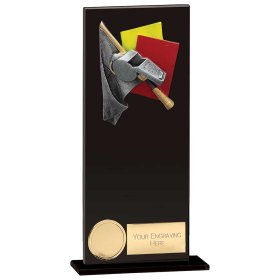 Hero Referee Glass Award Jet Black - 5 Sizes