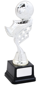 Football Boot & Ball Trophy Silver- 2 Sizes