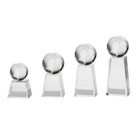 Voyager Football Crystal Award - 4 Sizes