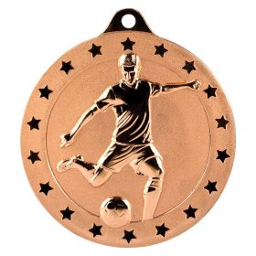Cascade Stars Football Medal 70mm - Gold, Silver & Bronze