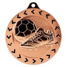 Cascade Stars Football Boot & Ball Medal 70mm - Gold, Silver & Bronze