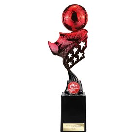  Innov8 Football Plastic Trophy Red - 3 Sizes