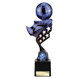  Innov8 Football Plastic Trophy Blue- 3 Sizes