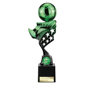  Innov8 Football Plastic Trophy Green - 3 Sizes