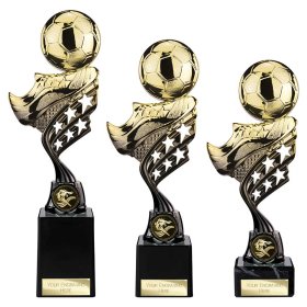  Innov8 Football Plastic Trophy Gold- 3 Sizes