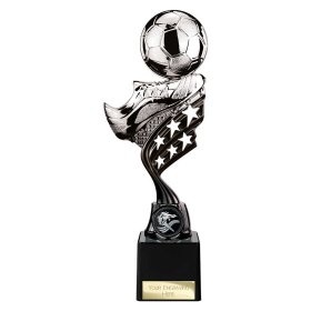  Innov8 Football Plastic Trophy Silver- 3 Sizes