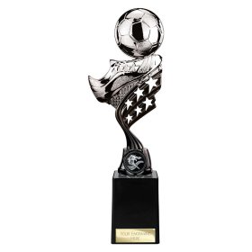  Innov8 Football Plastic Trophy Silver- 3 Sizes