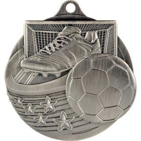  Power Strike Football Medal 70mm - Gold, Silver & Bronze
