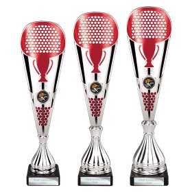 Eclectic Trophy Silver & Red - 3 Sizes