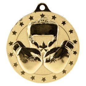 Cascade Stars Boxing Medal 50mm - Gold & Silver
