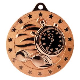 Cascade Stars Swimming Medal 50mm - Gold & Silver
