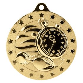 Cascade Stars Swimming Medal 50mm - Gold & Silver