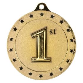 Cascade Stars Placed Medal 50mm - Gold, Silver & Bronze