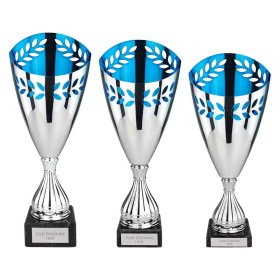 Maximus Laser Trophy Silver & Blue - 3 Sizes