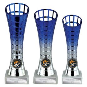 Leader Trophy Blue & Silver  - 3 Sizes