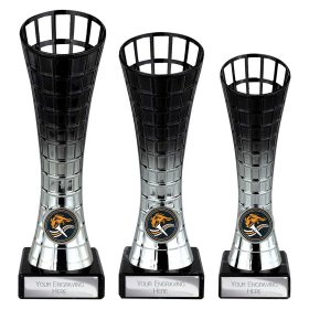 Leader Trophy Black & Silver  - 3 Sizes