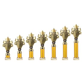 5 Star Multisport Tube Trophy Gold - 7 Sizes
