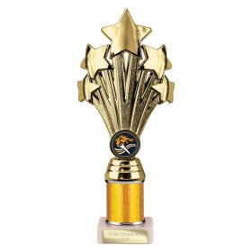 5 Star Multisport Tube Trophy Gold - 7 Sizes