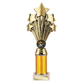 5 Star Multisport Tube Trophy Gold - 7 Sizes