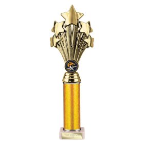 5 Star Multisport Tube Trophy Gold - 7 Sizes