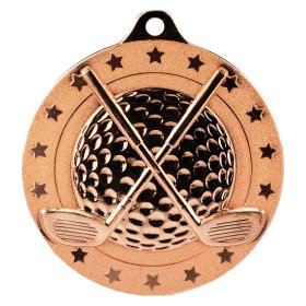 Cascade Stars Golf Medal 50mm - Gold, Silver & Bronze