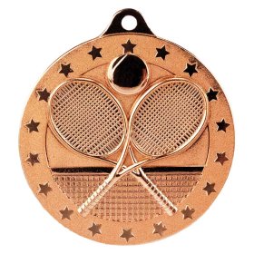 Cascade Stars Tennis Medal 50mm - Gold, Silver & Bronze