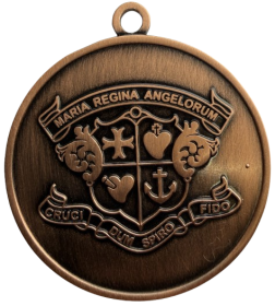 Loreto College Crest Custom Medal 40mm - Antique Gold, Silver & Bronze