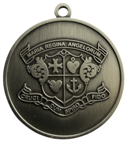 Loreto College Crest Custom Medal 40mm - Antique Gold, Silver & Bronze