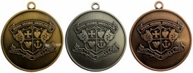 Loreto College Crest Custom Medal 40mm - Antique Gold, Silver & Bronze