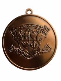 Loreto College Crest Custom Medal 50mm - Antique Gold, Silver & Bronze