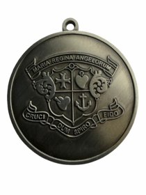 Loreto College Crest Custom Medal 50mm - Antique Gold, Silver & Bronze
