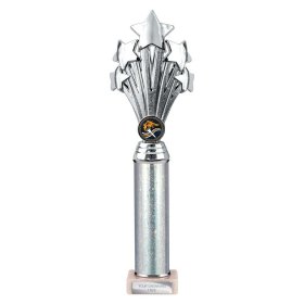 5 Star Multisport Tube Trophy Silver - 7 Sizes