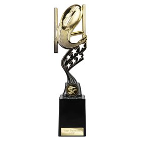 Innov8 Rugby Plastic Trophy Gold & Black - 3 Sizes